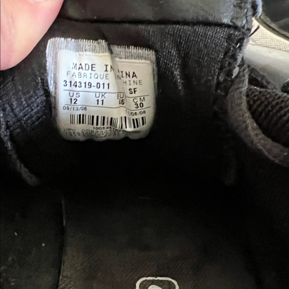 VTG Nike Men’s Air Baseball Black and White Athletic Metal Cleats - Picture 6 of 7